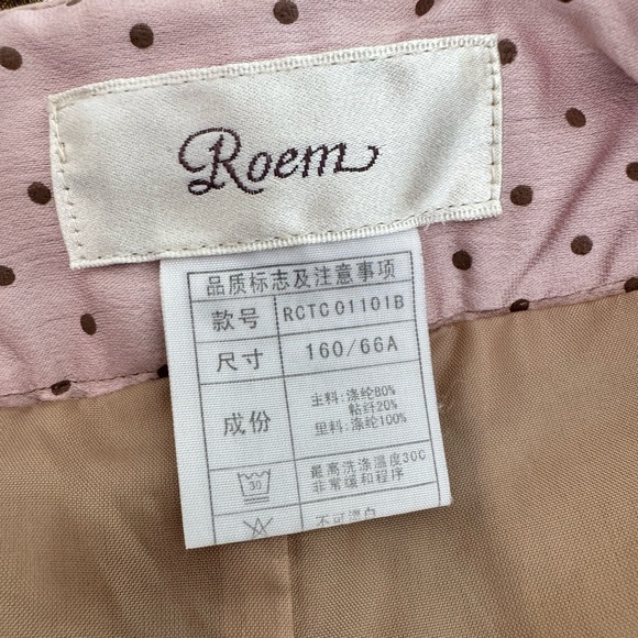 Korean Roem Brown High Rise Mini Pleated Shorts Size S Small - Picture 15 of 16